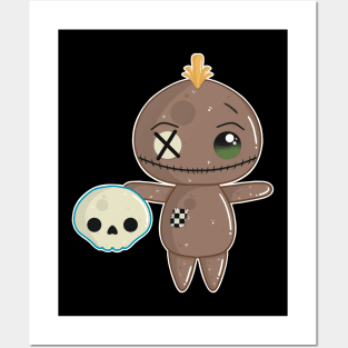 Cute Sack Puppet with Cute Skull Posters and Art